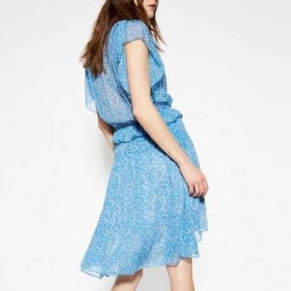 The Kooples Blue Lagoon Ruffle Dress - Picture 2 of 7